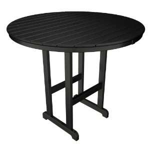  Monterey Bay Round 48 Bar Height Table   Charcoal Black 