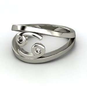  Cancer Zodiac Ring, Platinum Ring Jewelry