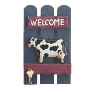  Folk Art Cow Keyholder   Style 35109