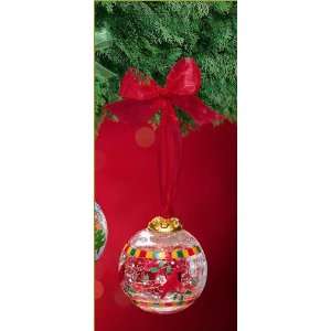  Glass Crackle Ornament, Christmas   Cardinal Everything 