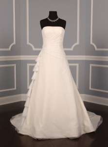 Vera Wang 2G133 Diamond White English Net Strapless Couture Wedding 