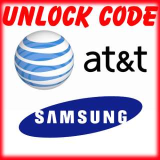 UNLOCK CODE For AT&T Samsung i617 A177 A867 Eternity  