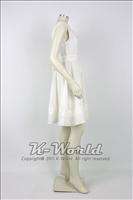 IVORY Womens Cool Linen Knee Length Dress. ♣ 4/6, Small  