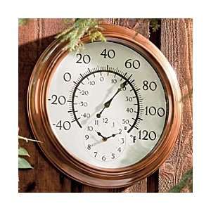  2 in 1 Outdoor Thermometer/Clock   Improvements Patio 