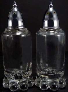 Vintage Imperial Glass Clear Crystal Candlewick Pattern Salt & Pepper 