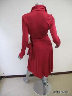 NEW Mara Hoffman Cranberry Long Sleeve Wrap Dress S$350  