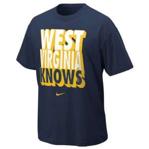 West Virginia Mountaineers Navy Nike Nike Knows T Shirt  
