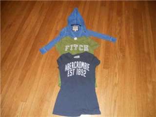 LOT 4 ABERCROMBIE & FITCH T SHIRTS HOODED SHIRT YOUTH SIZE SMALL 