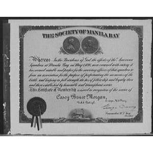  Society of Manila Bay certificate