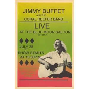 and The Coral Reefer Band   Concert Poster (1977) Blue Moon Saloon Key 