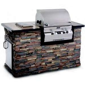 com DC430 BS Stacked Stone Base Grill Island Only without Countertop 