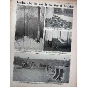   1915 WW1 French Soldier German Cannon Forest Chateau
