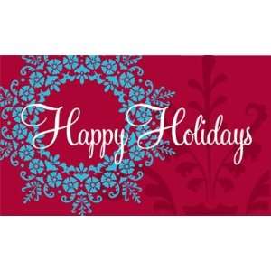Happy Holidays   Red & Blue Wall Mural