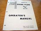 Ford 131 Chisel Plow P 3 Bar Pull Type Operators Manual