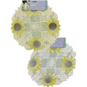  24 Round Lace Sunflower Doilies 14