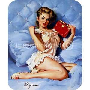  Thinking Of You Gil Elvgren Pinup Girl Vintage MOUSE PAD 