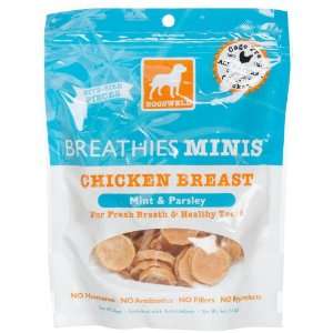 Dogswell Breathies for Dogs, Chicken Breast Minis, Mint & Parsley, 5 