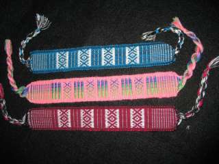 THREE Mexican Woven Bookmarkers OR Friendship Bracelets XMAS Stocking 