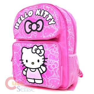   Hello Kitty Large School Backpack Bag Pink Giltering Face 2