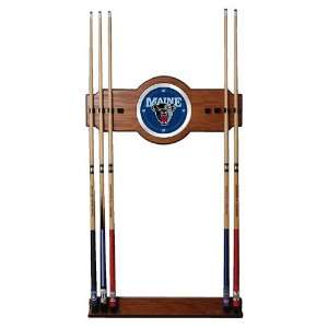  University of Maine Wood and Mirror Wall Cue Rack Sports 