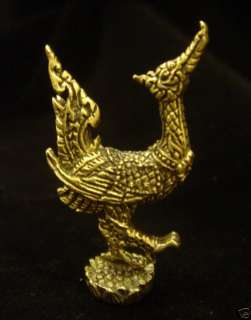 Lucky Charm Thai Amuet Miniature Phoenix Birdin brass  
