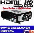   Home Theater Multimedia LCD Projector 1080i HDMI TV DVD PS3 US +BULB