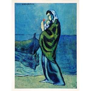 Pablo Picasso Mother Child Seashore Boat Beach Sea Prayer Blue Period 