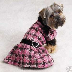  Pink Tweed Sweet Pea Dog Dress Clothing XX Small Kitchen 