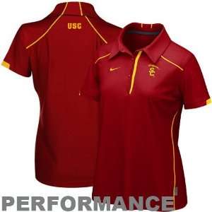 Nike USC Trojans Ladies Cardinal Kick Off Performance Polo  