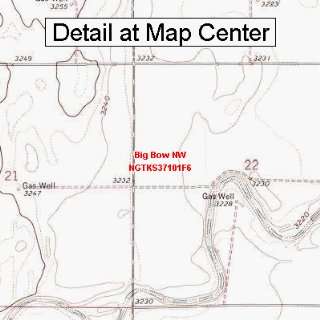 USGS Topographic Quadrangle Map   Big Bow NW, Kansas (Folded 