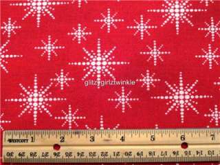New Snowflake Fabric BTY Snow Winter Christmas Holiday A E Nathan 