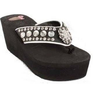   5512601 Black Madison High Heel with Clear Crystals by Justin Boots