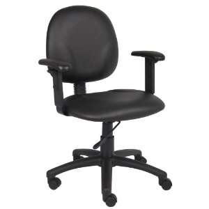  Boss Diamond Task Chair In Black Caressoft W/ Adjustable 