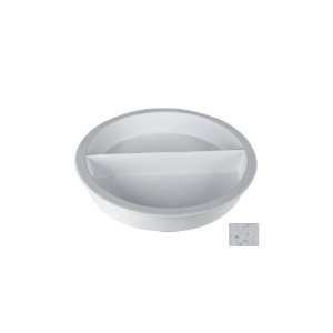   Round Food Pan W/ Divider, Marble White   IR121MW