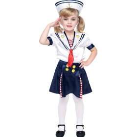    Childs Toddler Sailor Girl Costume (Size 2T) Toys & Games