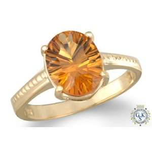  2.25 Ct Special Cut Genuine Citrine Solid 14K Gold Ring Jewelry