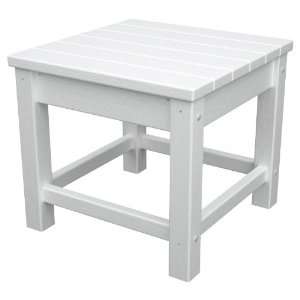  Polywood Club 18 Side Table in White