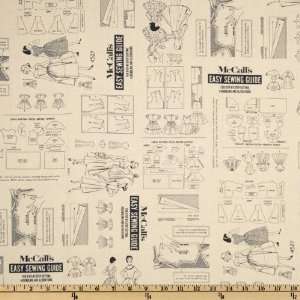  44 Wide The McCalls Collection Pattern Pieces Ivory 