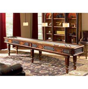 EXQUISITE&ELEGANT HANDCRAFTED SOLID WOOD AND INLAID BRASS SHUFFLEBOARD 