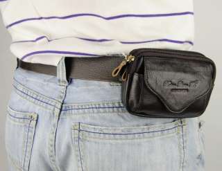   Leather Belt Waist Bum Fanny Belly Pouch Zipper Bag Cell phone Case