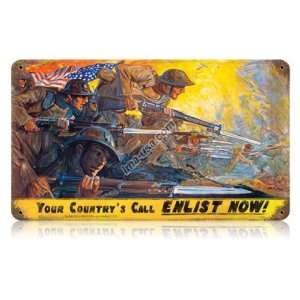  U.S. WWI Vintage Metal Sign Your Countrys Call 