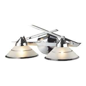 Elk 1471/2 2 Light Wall Bracket In Polished Chrome and Etched Clear 