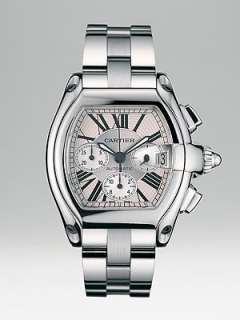Cartier   Roadster Chronograph Stainless Steel Watch on Bracelet 