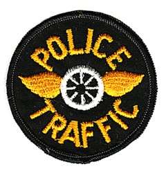 TRAFFIC POLICE WINGED WHEEL PATCH  