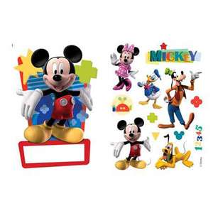 MICKEY MOUSE NAME PLATE WALL STICKERS NEW OFFICIAL  
