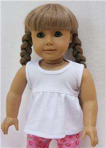 Doll Clothes Sleeveless White Top fits American Girl SM  