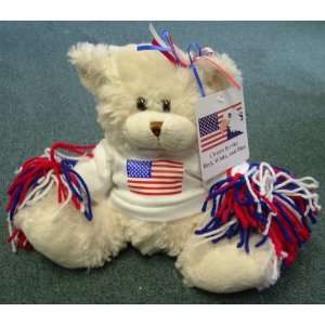  Teddy Bears 8 Crme Color Sitting Usa Cheerleader Bear 
