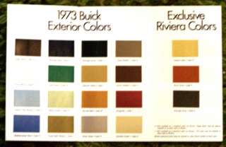 1973 Buick Color Brochure 73  