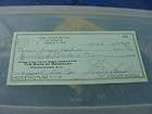 Tiny Lund Personal Check Written to Ronnie Hopkins & Counter Signed by 