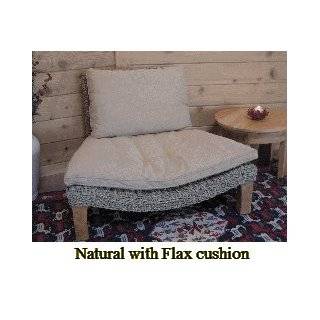 Seagrass Harmony Meditation Chair   Natural with Flax Cushion 